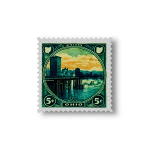 Toppa di francobollo dello Stato / Ohio