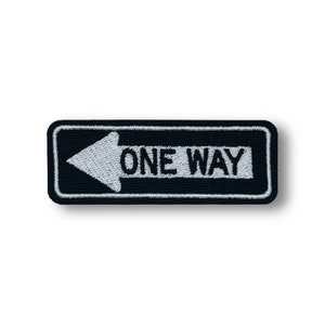 One Way Road Sign Patch