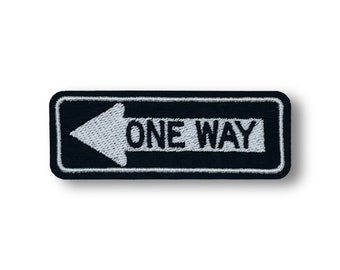 One Way Road Sign Patch