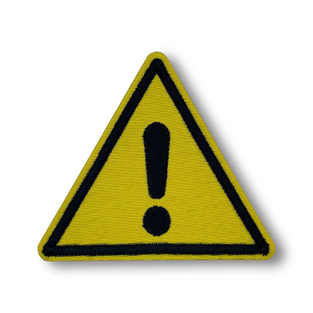 General Warning Sign Patch - Etsy