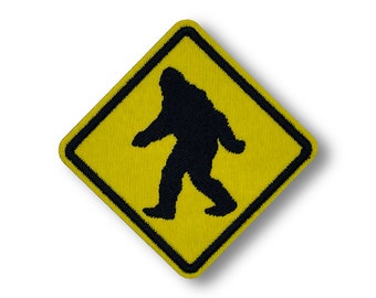 Bigfoot Crossing Road Sign Patch