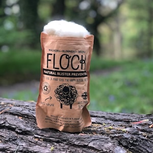 FLOCK - Natural Blister Prevention *Natural Lanolin Rich Wool* Walking Running Skiing Dancing