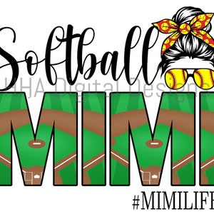 Softball Mimi PNG, Softball Mimi Digital Download