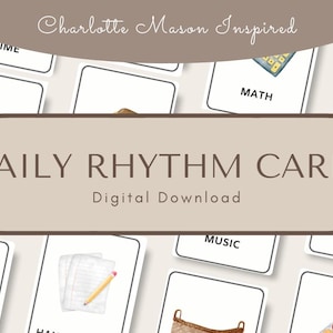 Tarjetas de ritmo diario inspiradas en Charlotte Mason