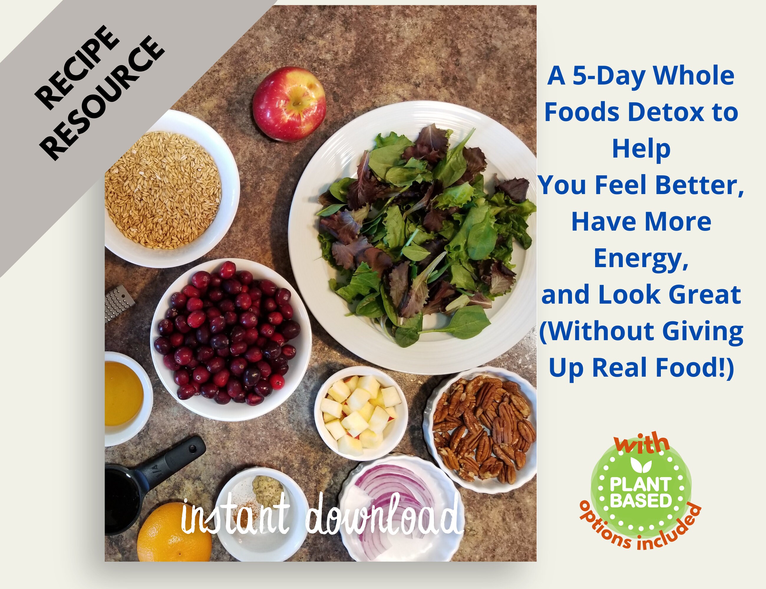 Lose Weight In 5 Days Detox Fall 5-day Detox Program for Beginners Instant Download Weight Loss and