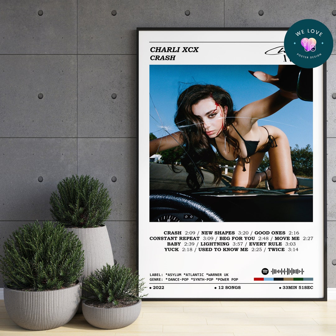 Charli XCX Crash Album Poster / Charli XCX Poster / Album Etsy