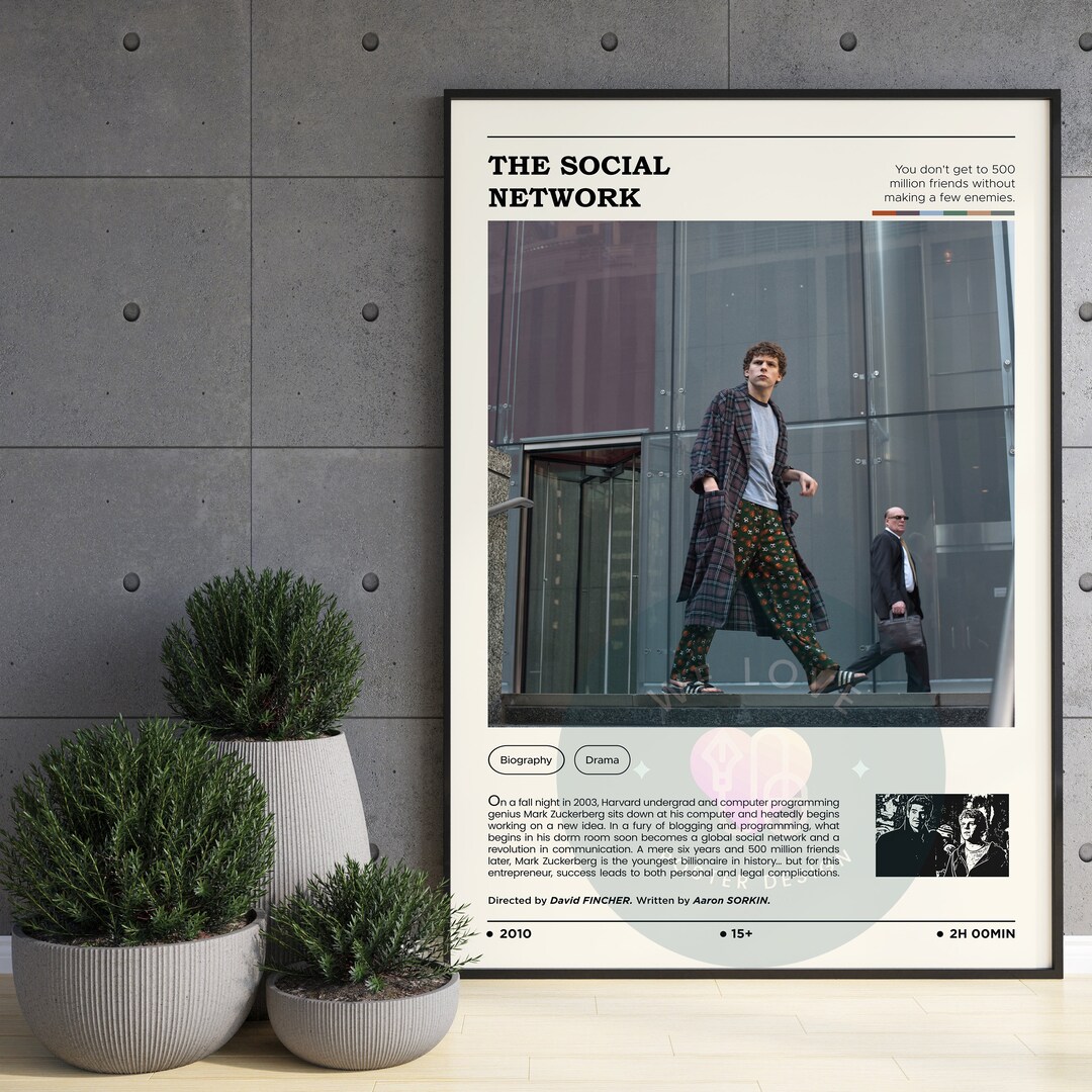 The Social Network Movie Poster / the Social Network Poster / Etsy