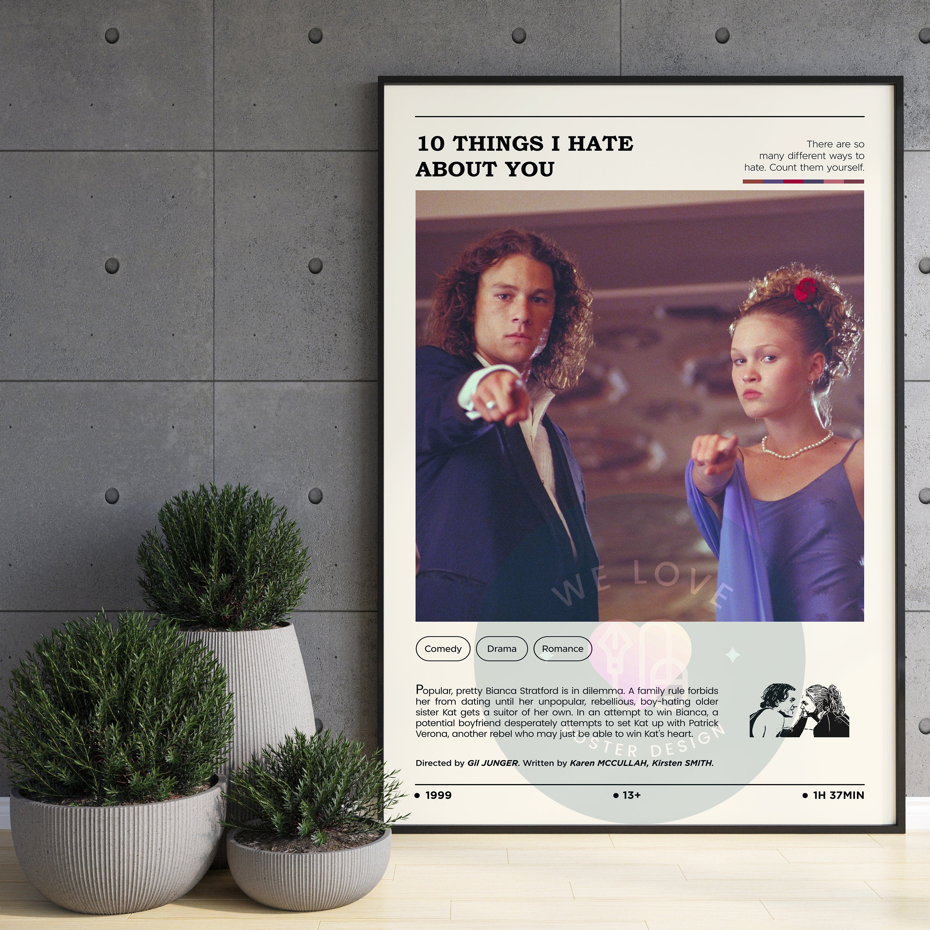 10 Things I Hate About You Alternative Minimalist Movie Poster 90's Poster  for Sale by Ruby Star