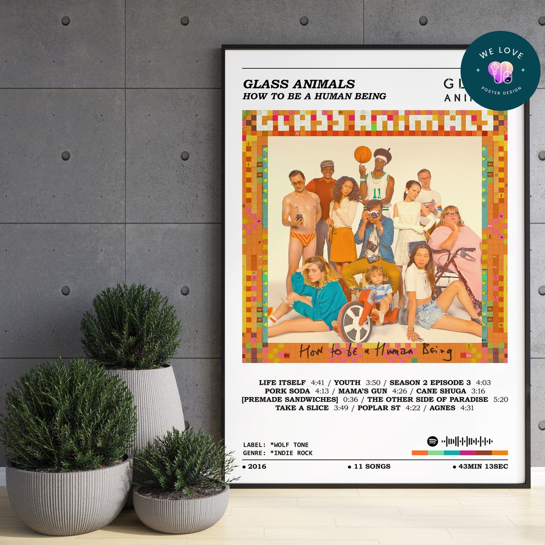 Glass Animals How to Be A Human Being Poster / Glass Animals Etsy
