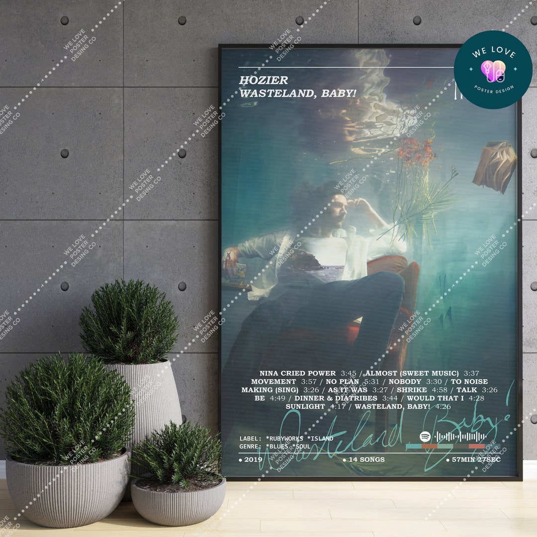Hozier Wasteland, Baby Album Poster / Hozier Poster / Album Cover