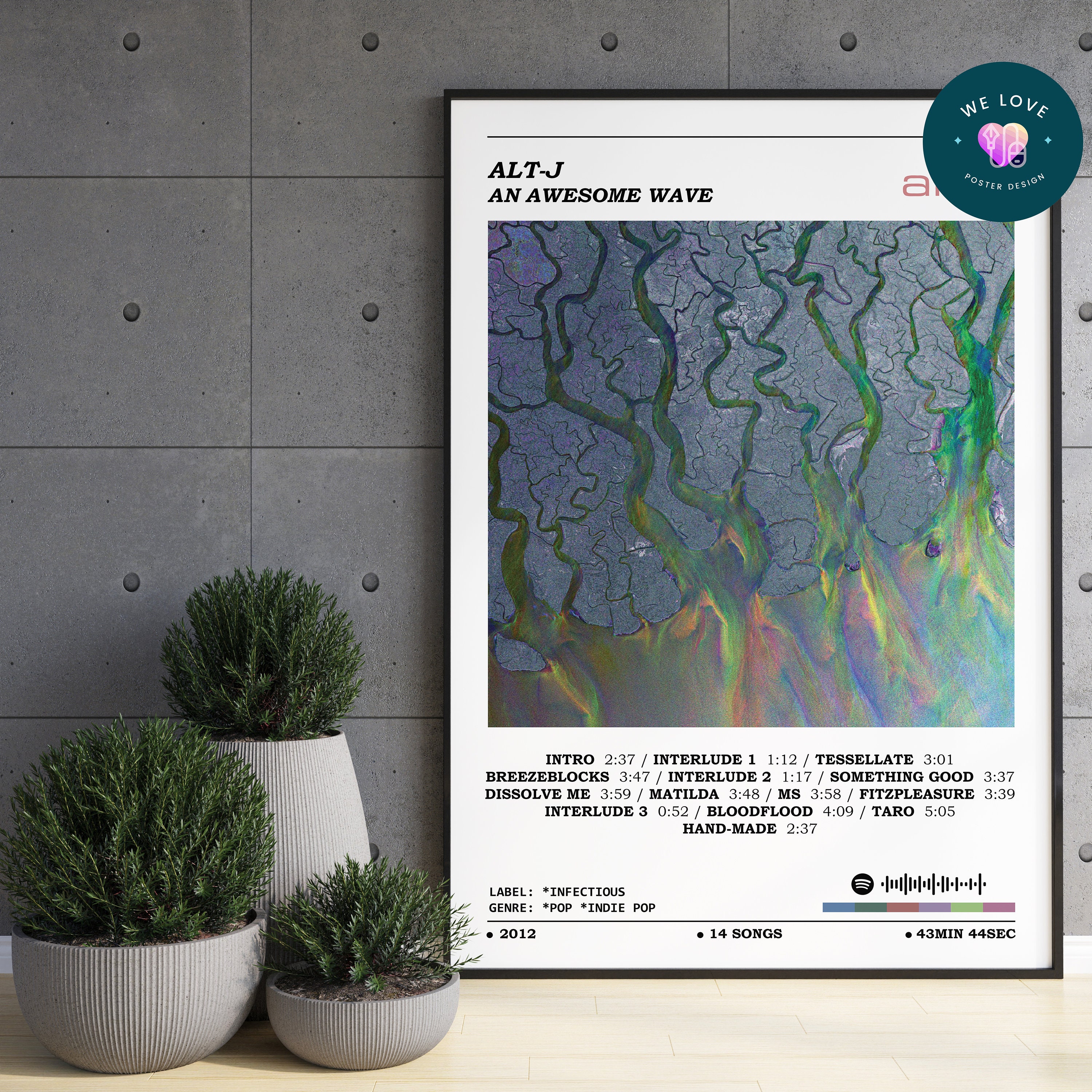 Alt-J Affiche Dalbum An Awesome Wave / Affiche Alt-J / Affiche De.