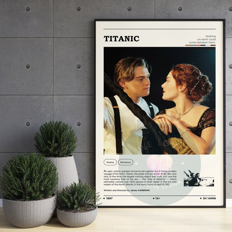 Titanic Movie Poster / Titanic Poster / Modern Art Print / Print Wall