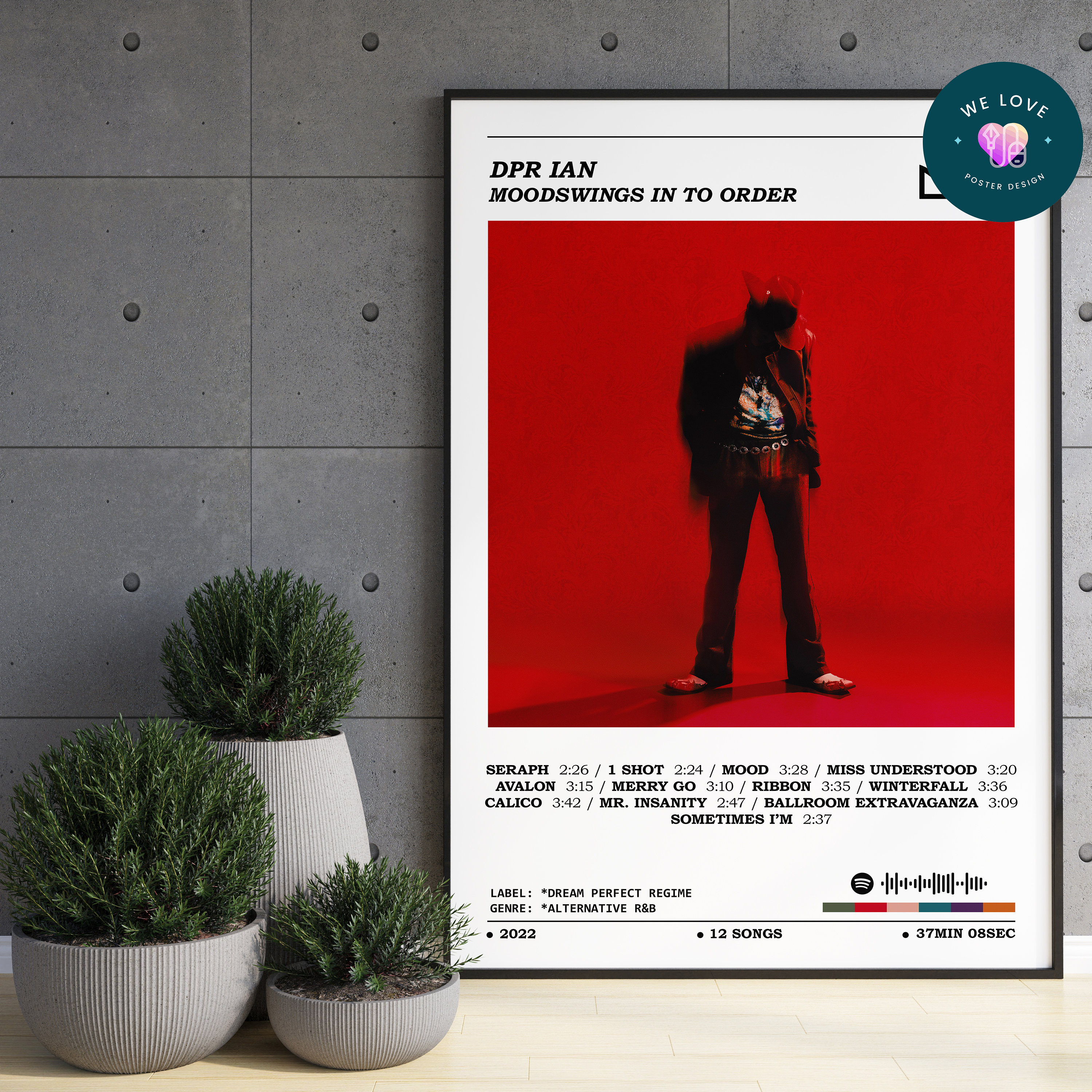  DPR IAN - Moodswings In This Order Music Cover Poster Canvas  Poster Wall Art Decor Print Picture Paintings for Living Room Bedroom  Decoration Unframe-style12x18inch(30x45cm): Posters & Prints