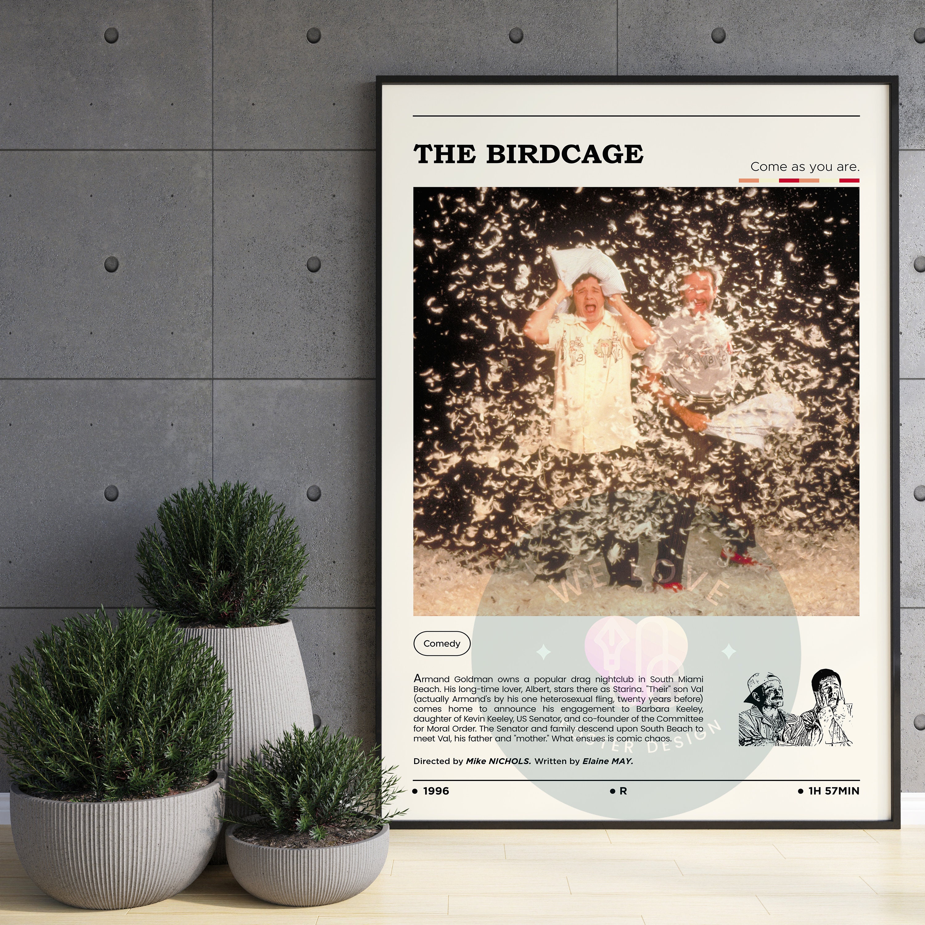 The Birdcage Movie Poster / the Birdcage Poster / Modern Art Etsy