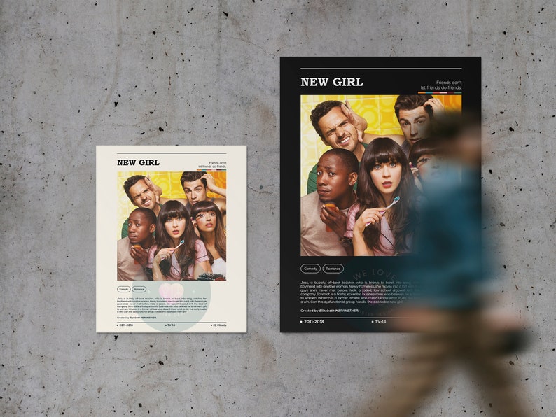 New Girl Tv Show Poster / New Girl Poster / Tv Show Print / Tv Etsy