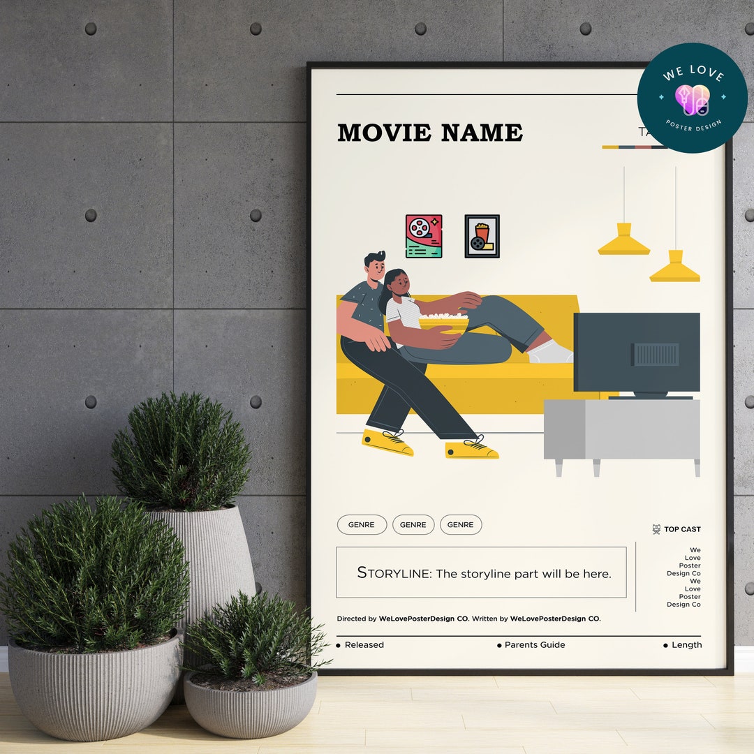 Custom Movie Poster / Request Your Own Film Poster / Minimalist Movie