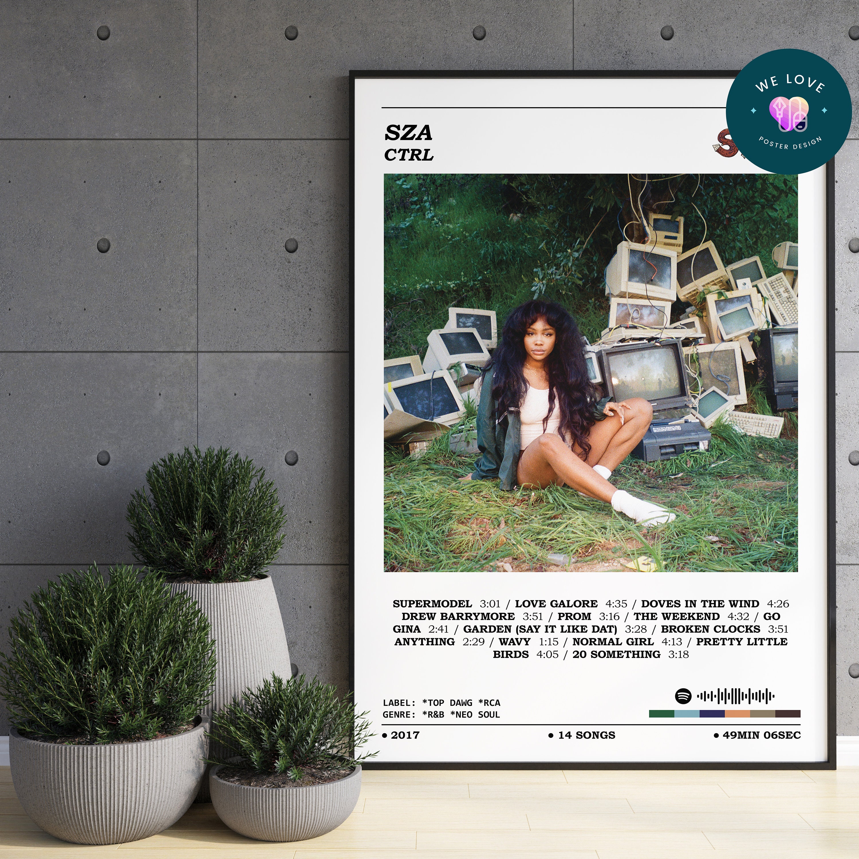 I extended the CTRL Album cover in honor of Drew barrymores 6th Birthday  :) : r/sza