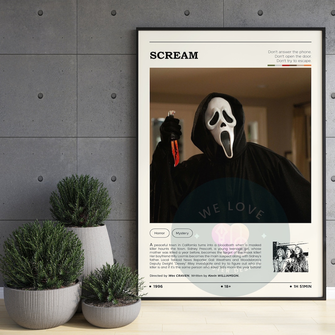 Scream Movie Poster / Scream Poster / Modern Art Print / Print - Etsy