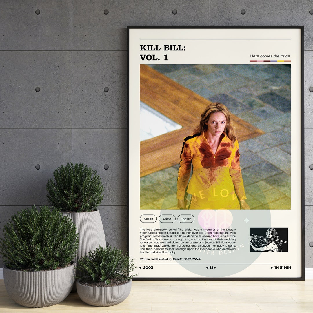Kill Bill: Vol. 1 Movie Poster / Kill Bill Vol. 1 Poster / - Etsy
