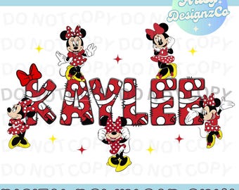 File PNG personalizzato di Minnie, download digitale del nome personalizzato di Minnie, file PNG del nome personalizzato di Minnie, nome personalizzato di Minnie