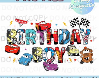 Cars Birthday Boy PNG File, Cars Birthday Boy Digital Download, Cars Birthday Boy PNG files, Cars Birthday Boy Custom