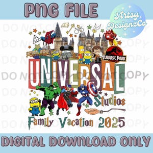 Universal Family Vacation 2025 PNG File, Universal Family Vacation Digital Download, Universal PNG