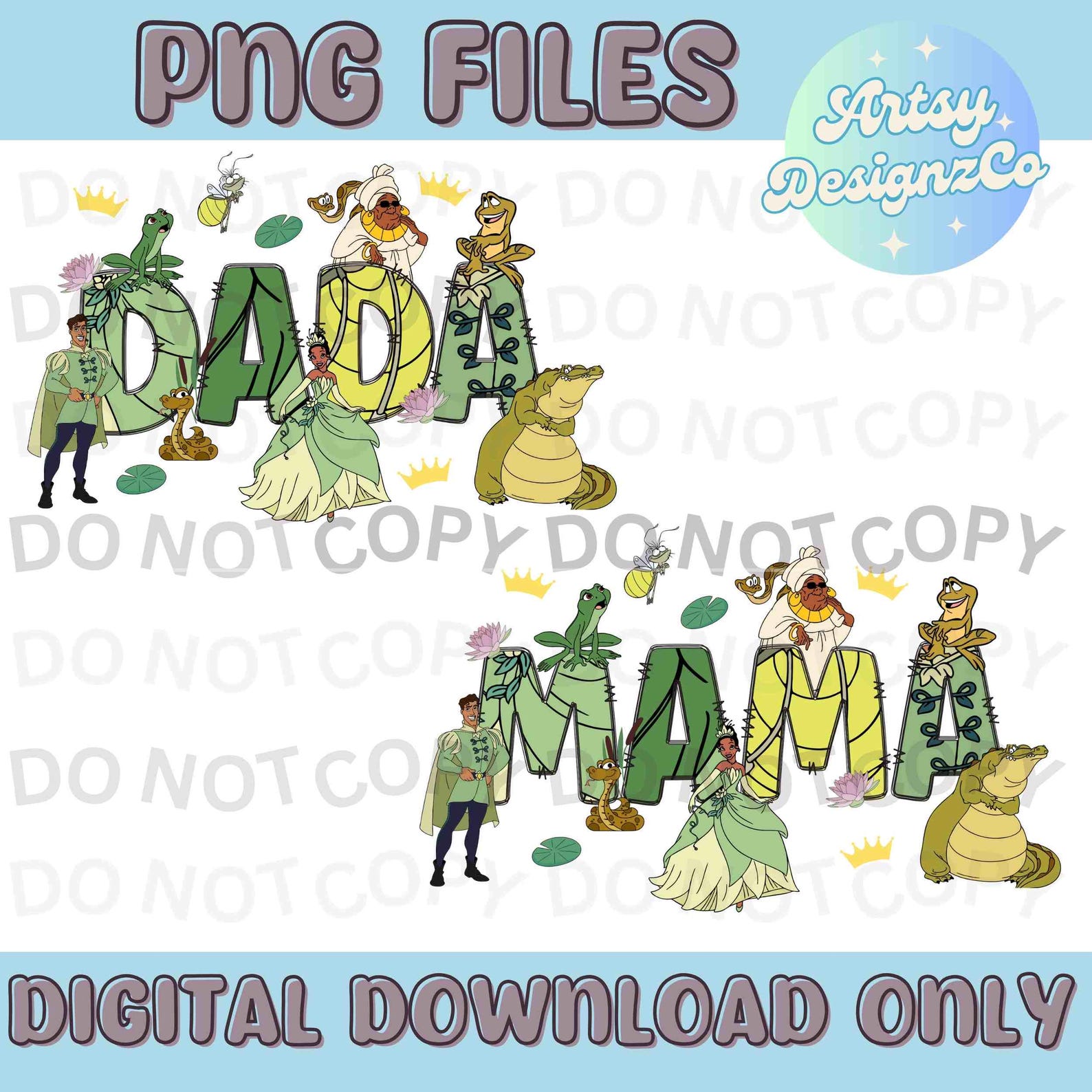 Tiana Mama Dada PNG File, Tiana Mama Dada Digital Downloads, Matching ...