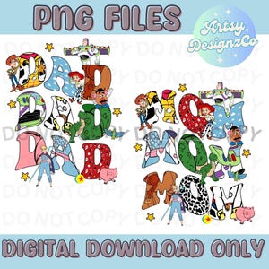 Toy Story Mama Dad PNG File, Toy Story Mama Dada Digital Downloads, Toy Story Mama Dada Files