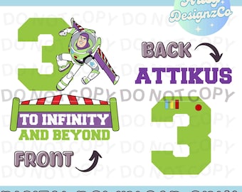 Personalized Buzz Birthday PNG File, Buzz Birthday Digital Download, Custom Toy PNG files, Toy Story Personalized Name