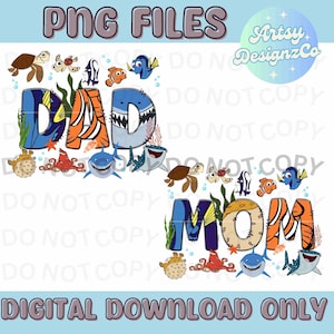 Nemo mamá papá PNG archivo, Nemo mamá papá coincidente archivo de descarga digital