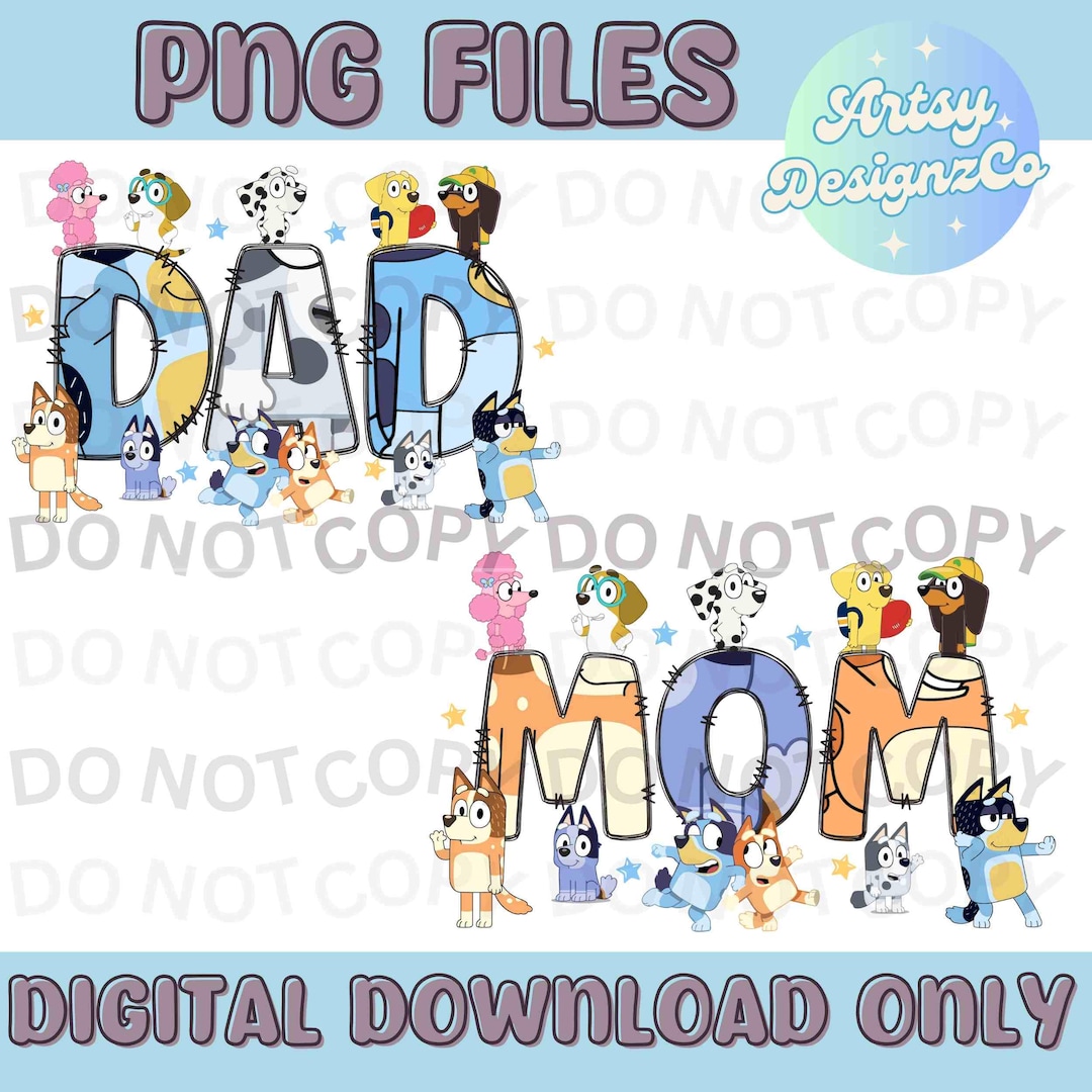 Custom Dog Mom Dad PNG File, Custom Dog Mom Dad Matching Digital ...