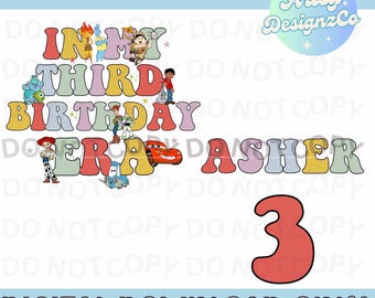 Personalized Pixar Birthday Era PNG File, Custom Pixar Birthday Digital Download, Custom Birthday PNG files