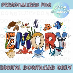 Arquivo PNG personalizado Nemo, nome personalizado NemoDigital Download, arquivos Nemo PNG personalizados, nome personalizado Nemo