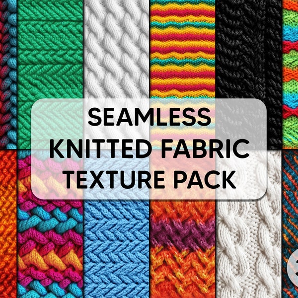 Realistic Knitted Fabric Digital Paper - Ultimate 35 Seamless Texture Pack Textile Pattern Tile - Colors - Instant Download + Commercial Use