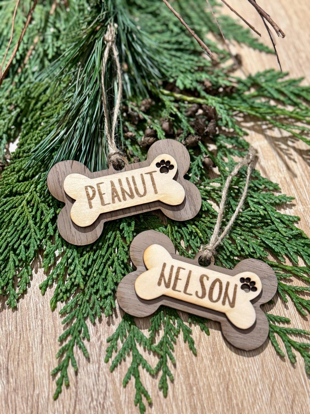 Custom Dog Ornament: Laser Engraved Pet Name Keepsake - Etsy