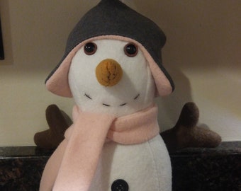 Handmade Decorative Felt Snowman Plush