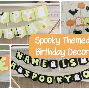 Spooky Themed Birthday Decorations, Spooky One First Birthday, Two Spooky Birthday Decor, Spooky One Birthday Party Decor, Ghost Birthday