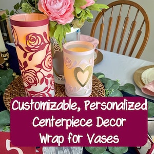 Customizable, Personalized Centerpiece, Lighted Centerpiece Set, Table Party Decor, Wedding Centerpiece, Baby, Bridal Shower Table Decor