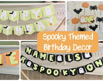 Spooky Themed Birthday Decorations, Spooky One First Birthday, Two Spooky Birthday Decor, Spooky One Birthday Party Decor, Ghost Birthday