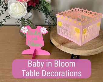 Baby in Bloom Shower Table Decor, Baby Shower Table Decor, Baby Shower Table Centerpieces, Baby in Bloom Table Centerpieces for Baby Shower