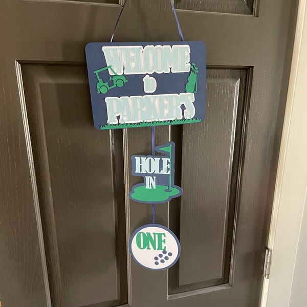 Golf Themed Birthday Door Sign, Golf Themed Birthday Door Decoration, Golf Themed Birthday Decorations, Hole in One Birthday Sign