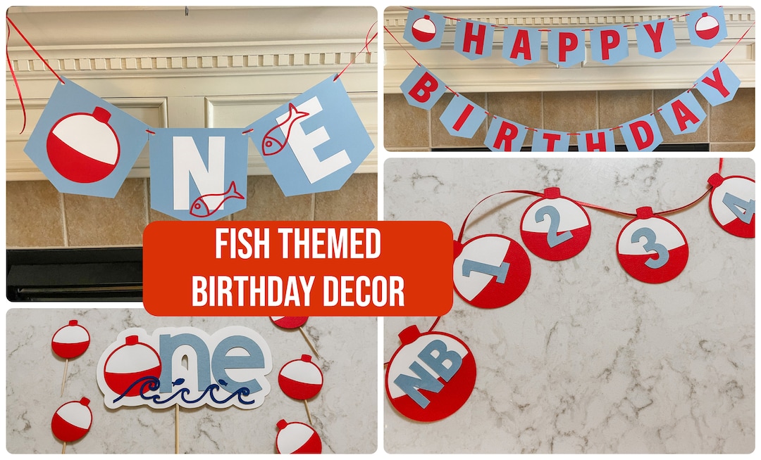 Fishing Themed Birthday Decorations, the Big One First Birthday