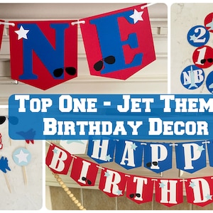 Top One Birthday Decor, Jet Theme Birthday Decorations, Top One First Birthday Decor Pack, Airplane, Jet Birthday Decorations, Top One Party