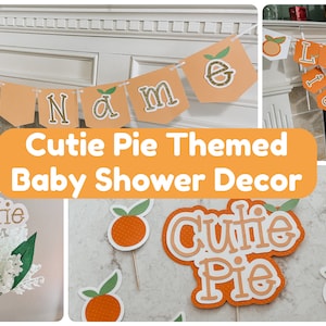 Clemetine Baby Shower, Baby Shower w stylu Cutie Pie, Dekoracje na Baby Shower w stylu Cutie Pie, Pakiet dekoracji na Baby Shower, Dekoracje na Baby Shower w stylu Clementine