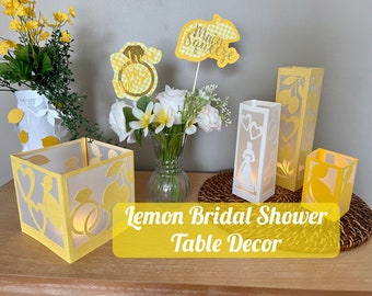 Lemon Bridal Shower Table Decor, Main Squeeze Bridal Shower Table Decor, She Found Her Main Squeeze Bridal Shower Table Decor, Centerpieces