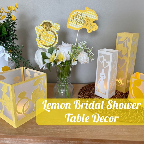 Lemon Bridal Shower Table Decor, Main Squeeze Bridal Shower Table Decor, She Found Her Main Squeeze Bridal Shower Table Decor, Centerpieces