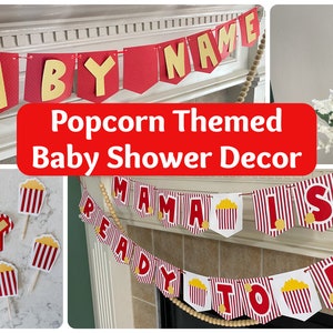 Popcorn Baby Shower Decor, Mama is Ready to Pop Baby Shower Decorations, Popcorn Baby Shower Decor Pack, Ready to Pop Baby Shower Decor