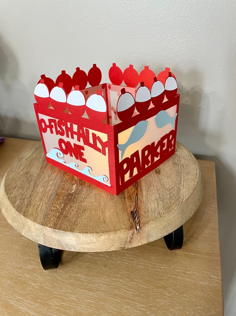 Fish Theme Raffle Box Fishing Birthday Table Centerpiece, Fishing Birthday Table Decorations ...