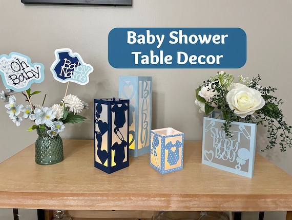 Baby Shower Table Decor, Baby Boy Shower Table Decor, Baby Shower Table Centerpieces, Baby Boy Table Centerpieces for Baby Shower
