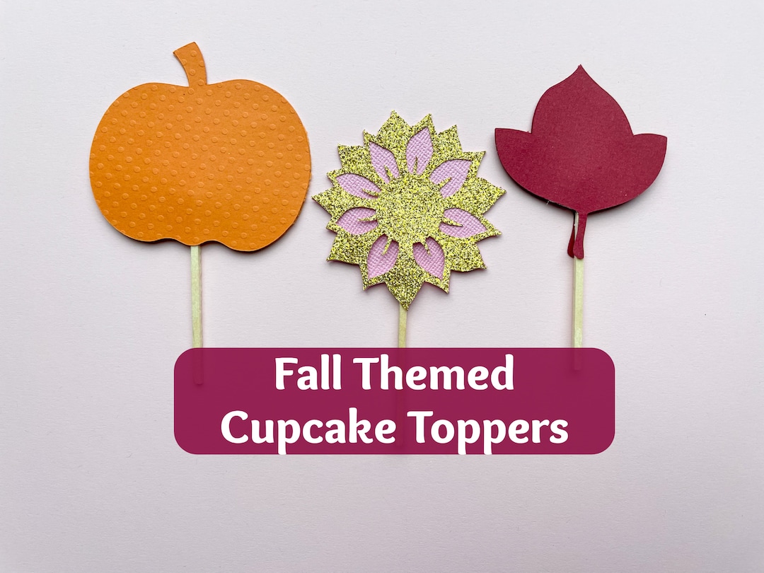 Fall Themed Cupcake Toppers Girl Fall Cupcake Toppers Our Etsy